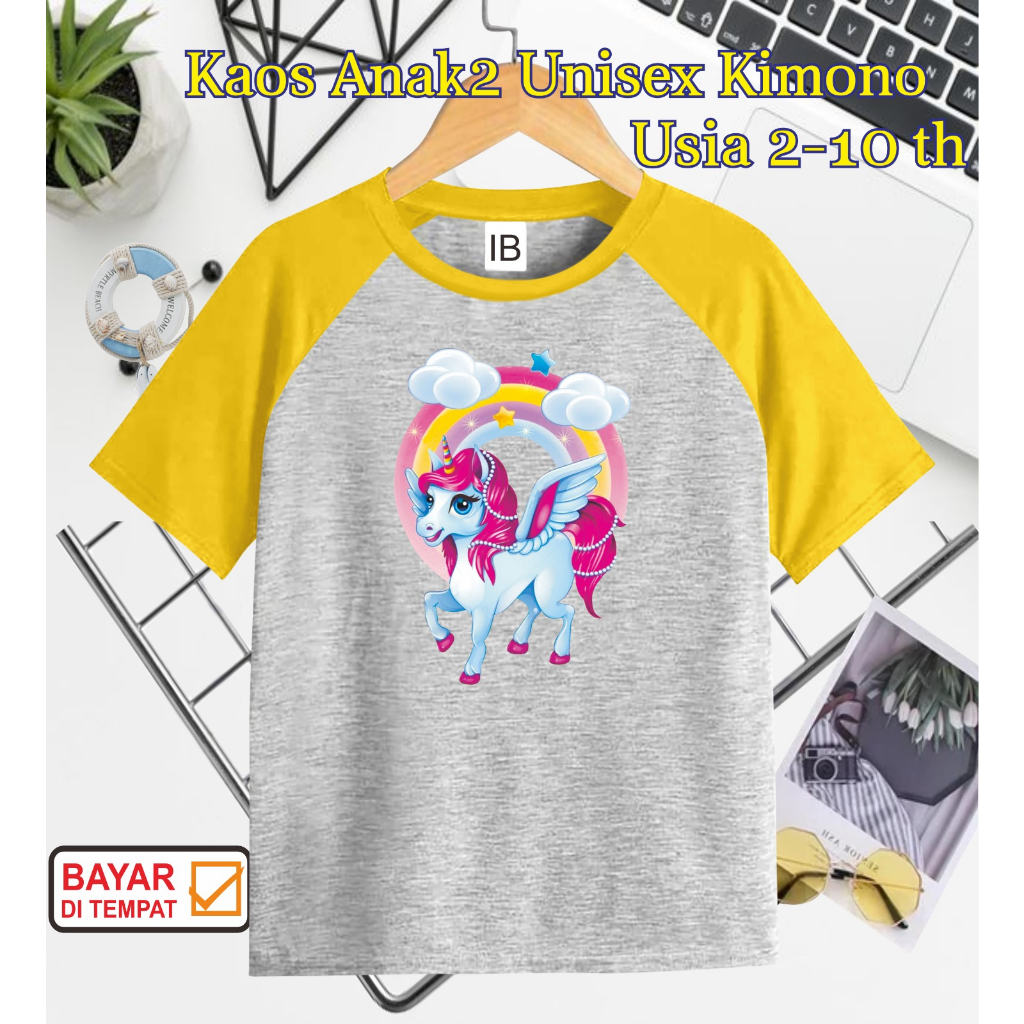 ((IB))KAOS ANAK2 UNISEX KIMONO/PONY DIGITAL SABLON