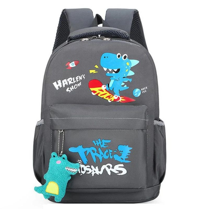 SKATE DINO RANSEL ANAK KEKINIAN / TAS RANSEL ANAK CEWE COWO GAMBAR DINO LUCU