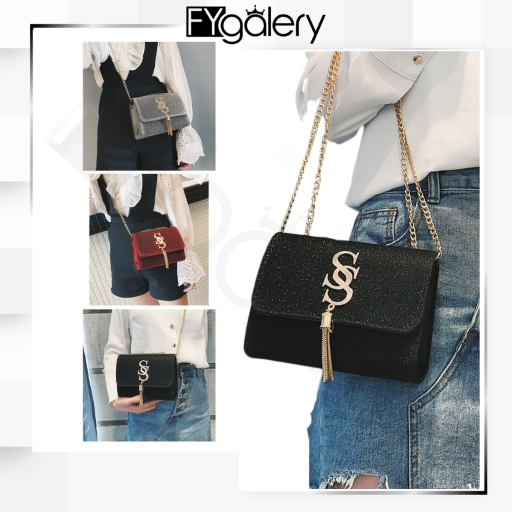 FYGALERY FYG1153 Tas Selempang Tas Rantai Mini Tas Fashion Wanita Sling Bag Murah