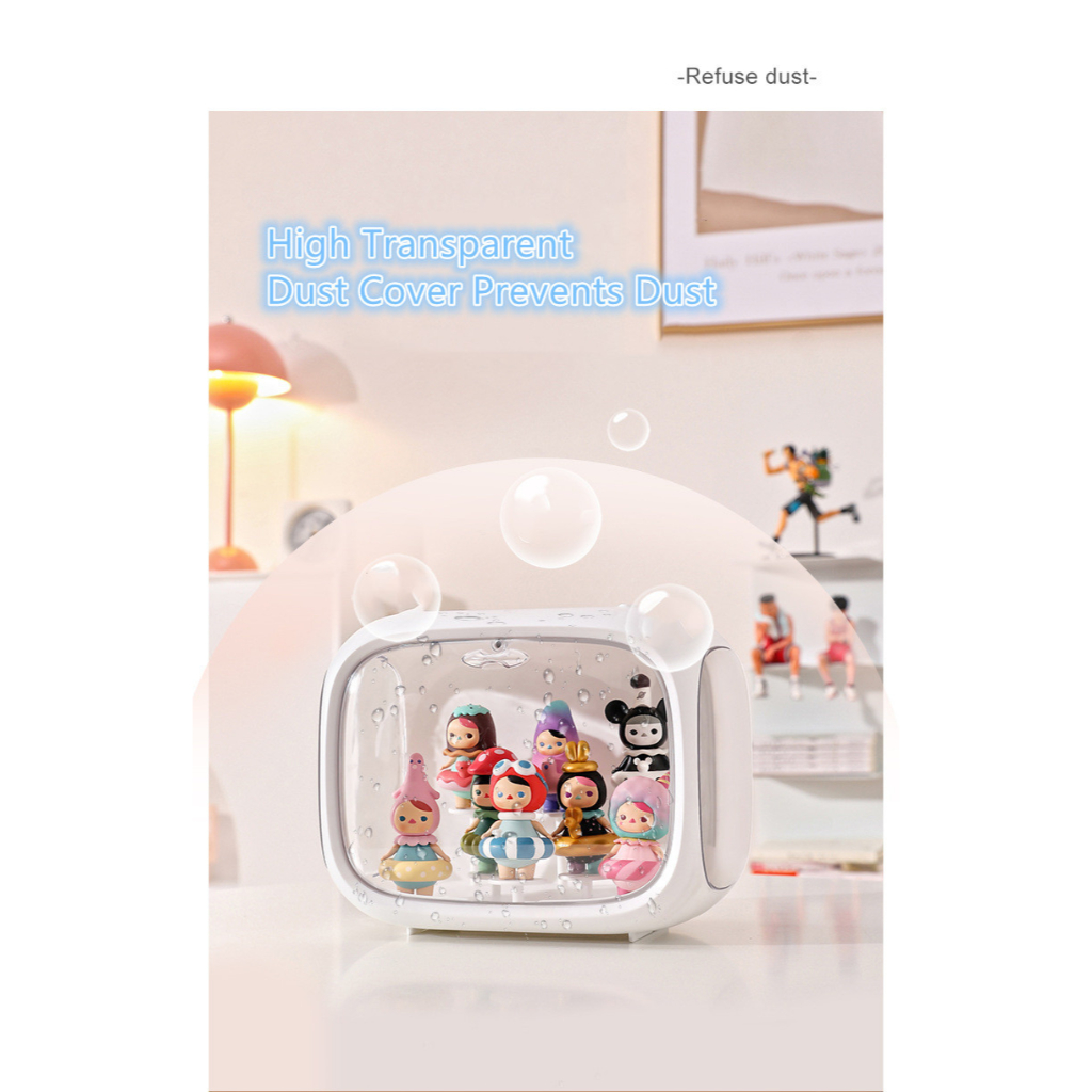 I.Q. BABY Plastic Storage Box Multifunction for Toys | Rack Display Pop Mart | Transparent Dustproof Acrylic Bedroom Toys Hand Storage Box | Kotak Pajangan | Akrilik Box Mainan | Kotak Pajangan