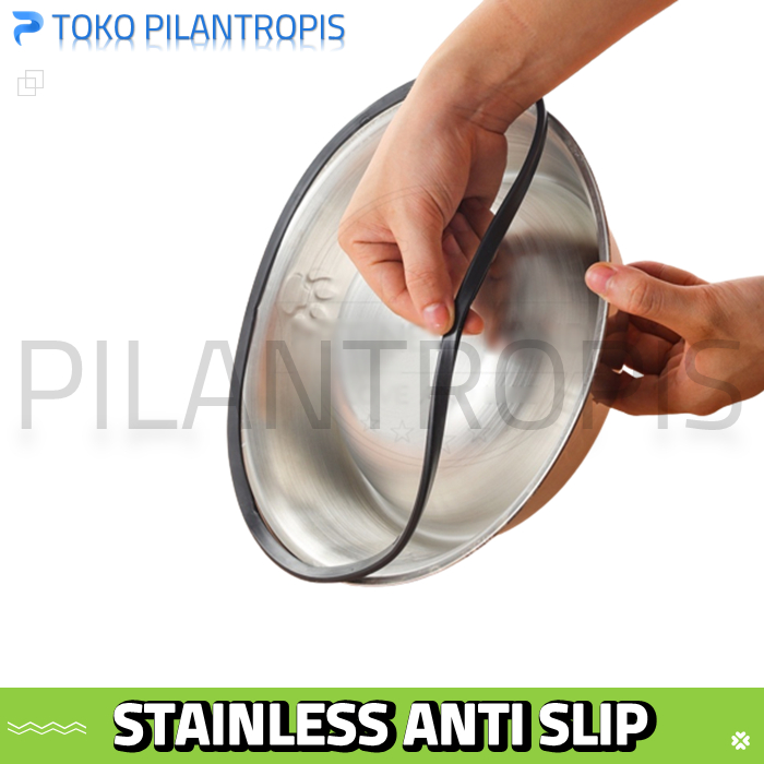 WADAH TEMPAT MAKAN KUCING ANJING STAINLESS PET BOWL STAINLESS MANGKOK MANGKUK MAKAN KUCING MURAH