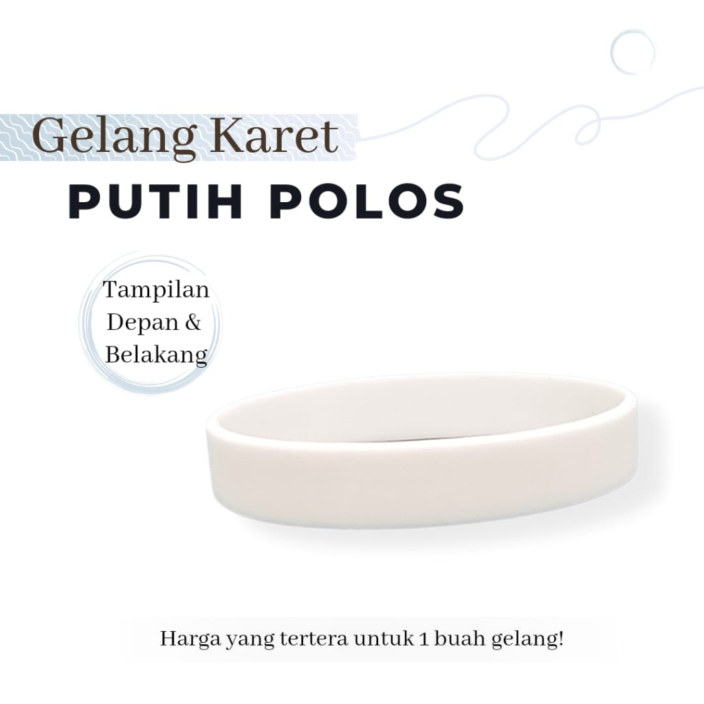 Gelang Tangan Pria - Gelang Karet Distro Polos - Bracelet Rubber Sport