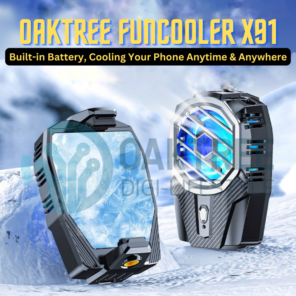 Oaktree Funcooler X91 Fan Cooler Radiator Pendingin HP Rechargeable Battery