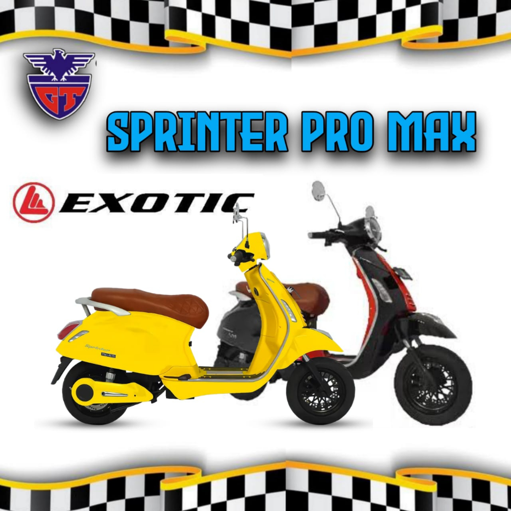 SEPEDA MOTOR LISTRIK EXOTIC SPRINTER PRO MAX 1200WATT