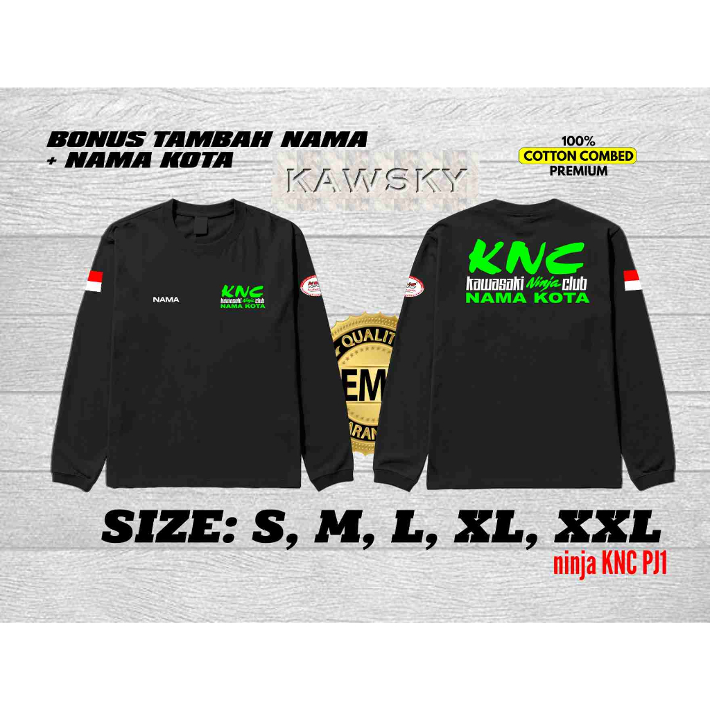 KAOS KNC KAWASAKI NINJA CLUB lengan panjang