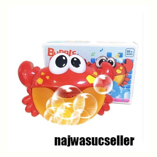 [Promo] Mainan Mandi Anak Bubble Crab Music Alat Pembuat Busa Besar Mainan Gelembung Balon Sabun