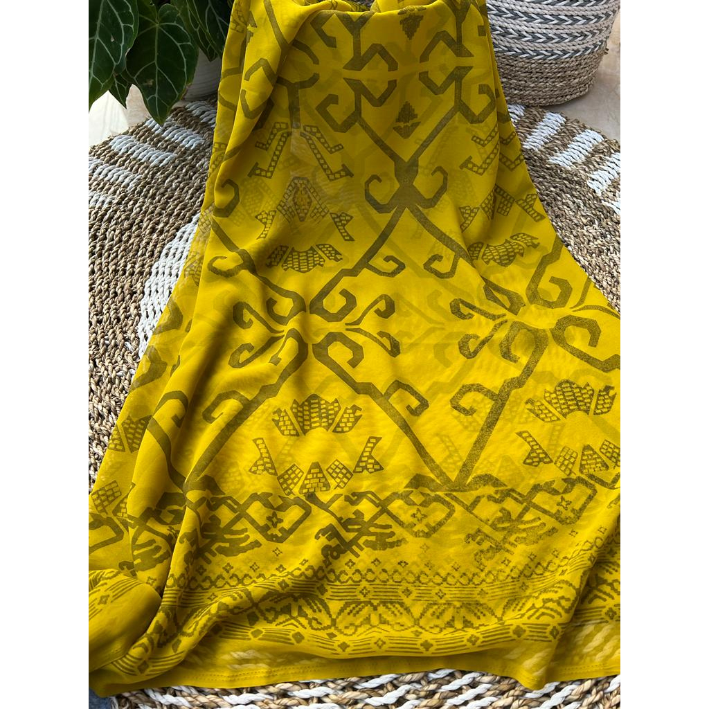 kain kebaya sutra crep india print