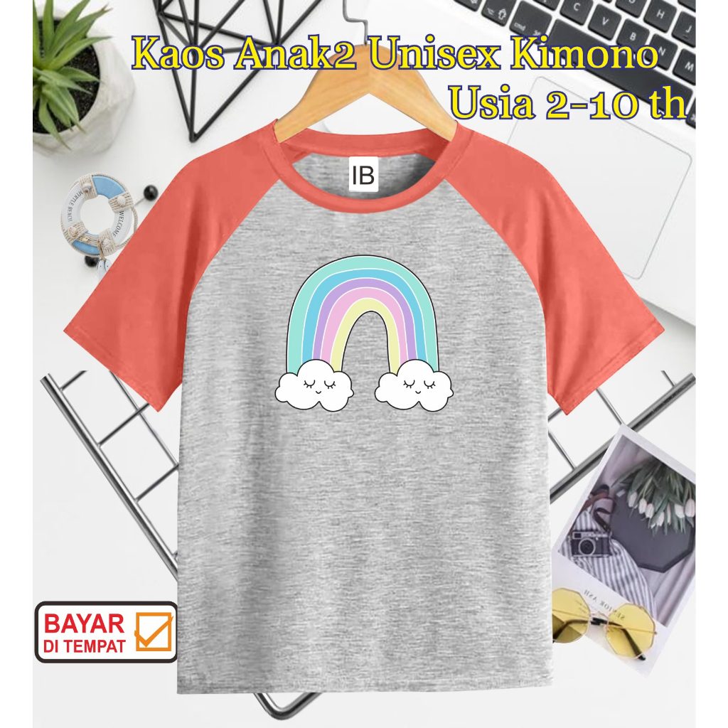 ((IB))KAOS ANAK2 UNISEX KIMONO/RAINBOW DIGITAL SABLON