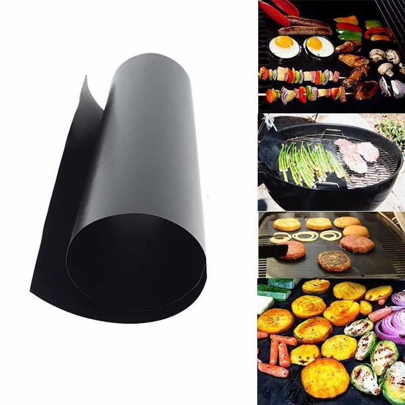 Alas Panggang BBQ Grill Mat Non Stick Oven Oil Proof 2 PCS Anti Lengket Tahan Minyak Perlengkapan Dapur