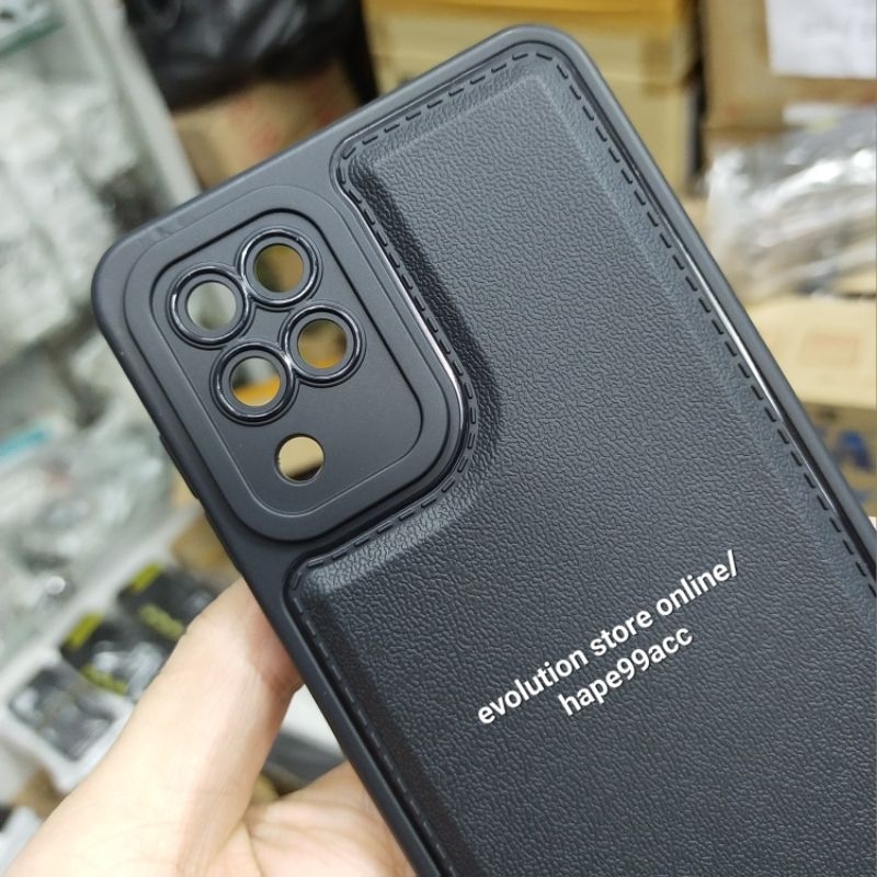 Samsung A12 soft case silikon pro black motif kulit