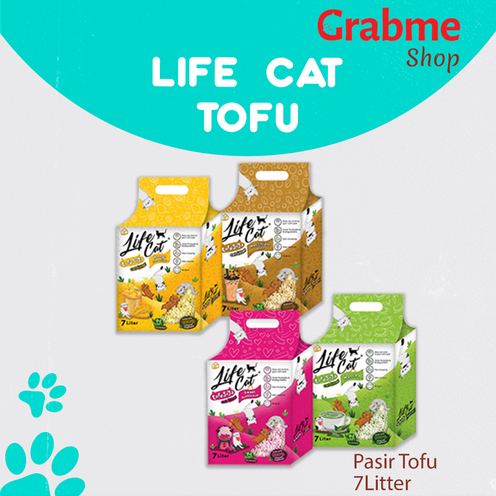 Pasir Kucing Gumpal Wangi Tofu LIFE CAT 7L 2,5Kg