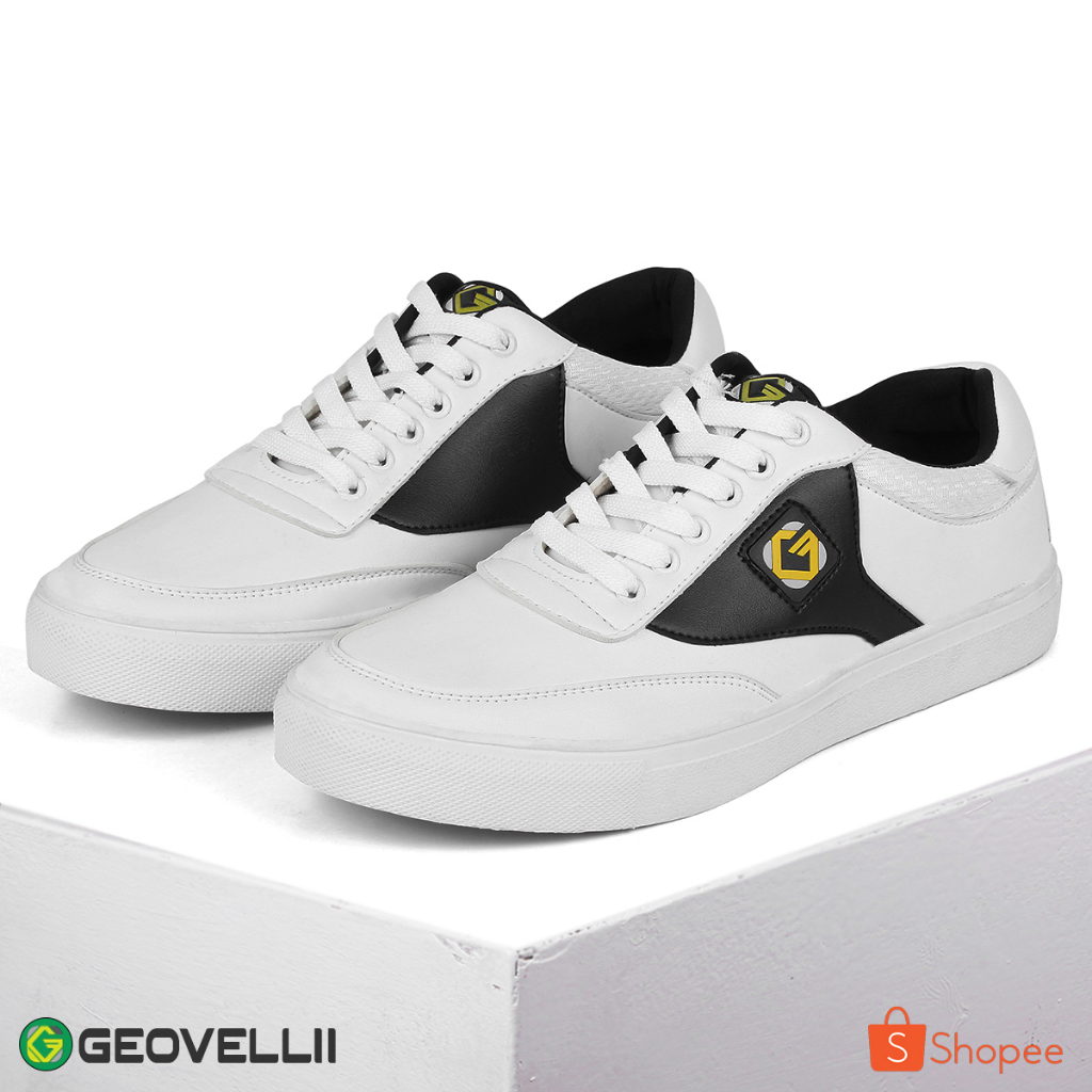 GEOVELLI STORE -  Sneakers Pria Sepatu Tali cowok Kasual Sepatu Sneakers Olahraga Sport Brand LOKAL