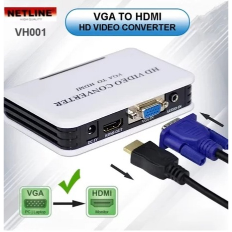 Converter VGA to HDMI (+ Adaptor) Netline