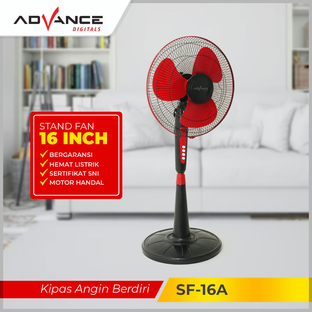 100%Advance Kipas Angin Stand Fan 16&quot; SF-16A Garansi Resmi Advance 1 Tahun