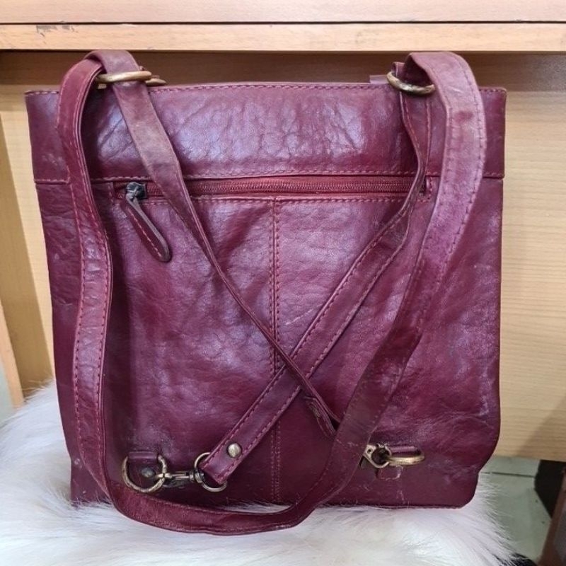 TAS KULIT ASLI CUIR* MAROON AUTH