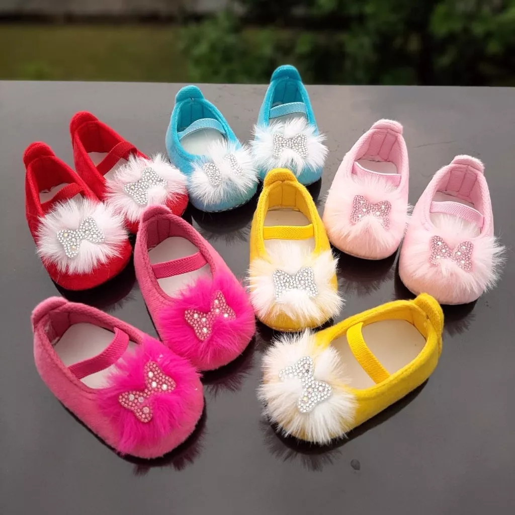 Sepatu Bayi Perempuan 0 12 Bulan Prewalker Murah Anti Slip Anak Balita Cewek Newbron Lucu Baby Shoes Girl Terbaru QUEEN