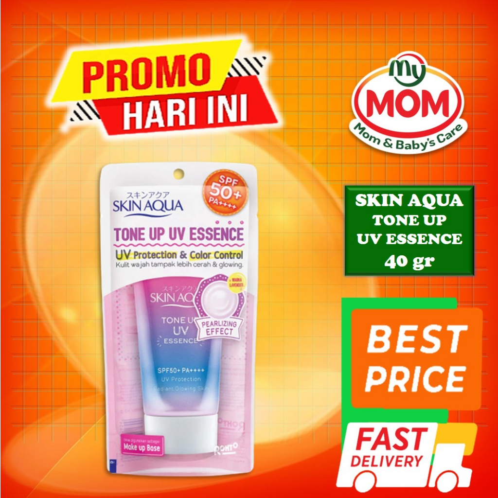 [BPOM] Skin Aqua Tone Up UV Essence 40 gr / PINK / Skin Aqua SunScreen / MY MOM