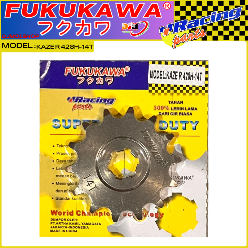 Gear Set Racing W175 Kaze R Rantai Warna Gold Model SSS Merk Fukukawa