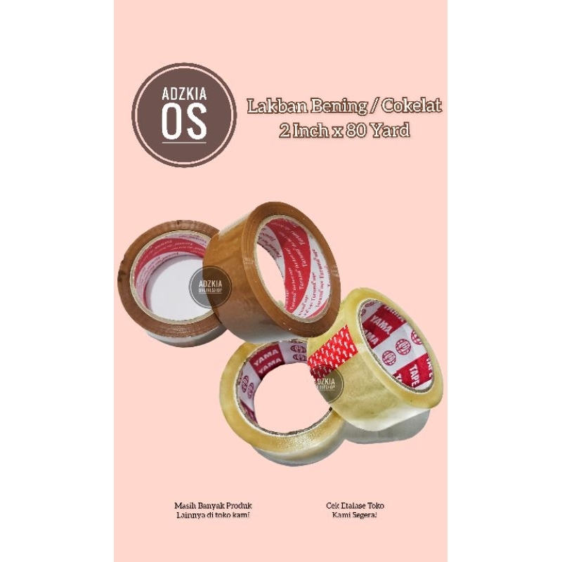 Lakban Cokelat 2 inch / Lakban Bening 2 inch