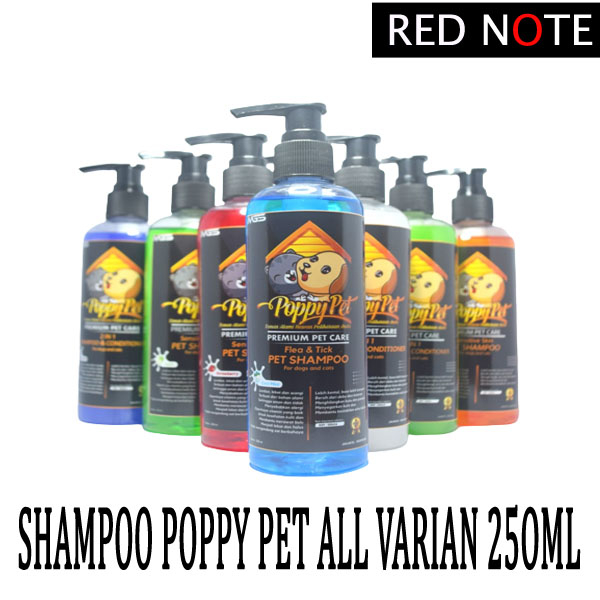 Shampoo Kucing &amp; Anjing POPPY PET Wangi Premium Pet care 250ML