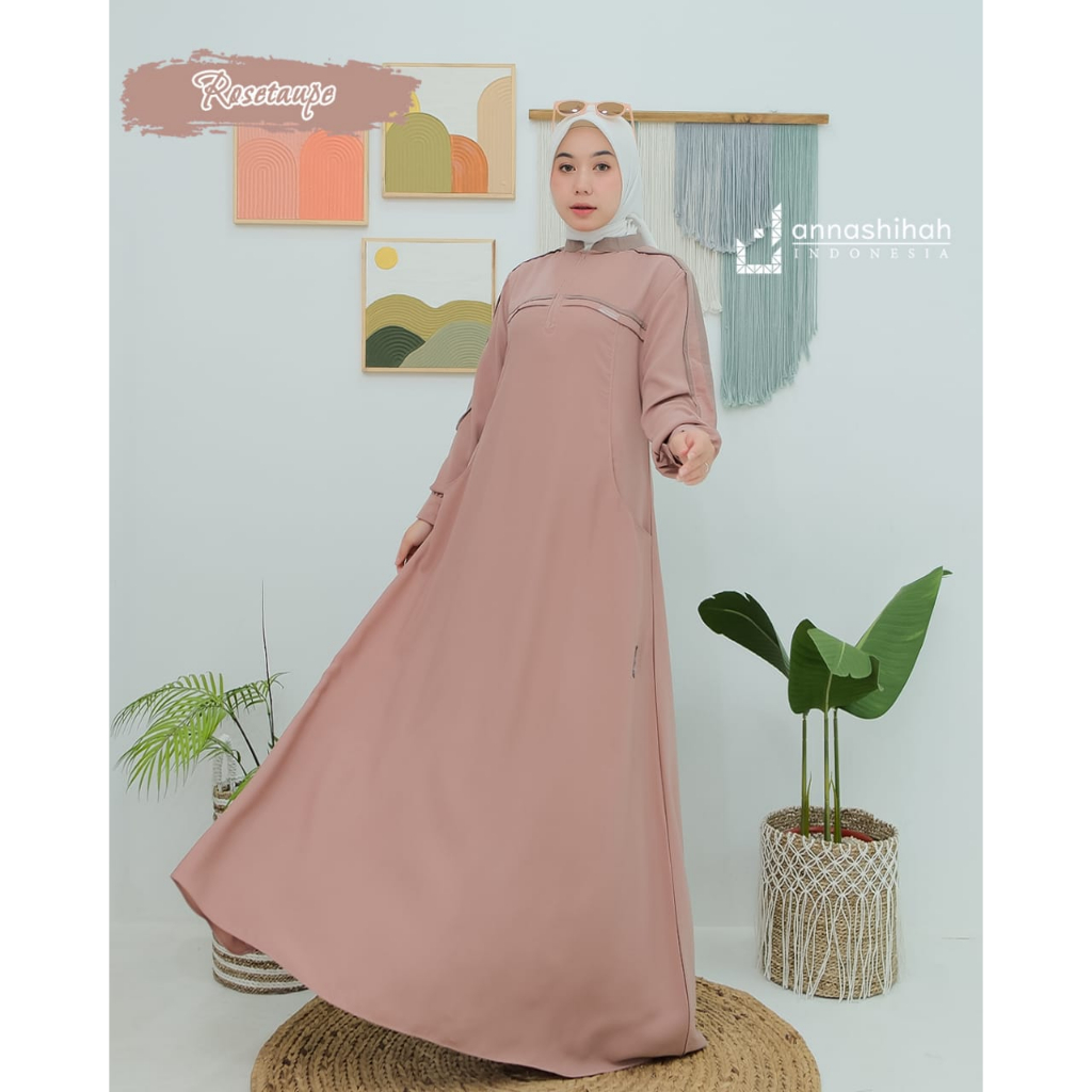 ABAYA ALULA ANNASIHAH DAN GAMIS ELMA YORIS SYARI MODEL TERBARU CUTING LOS