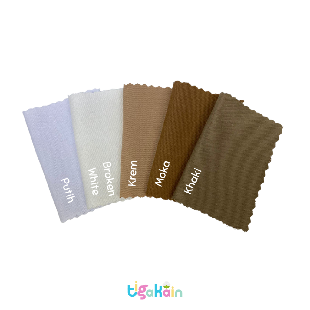 0.5 Meter Kain Canvas Twill Bahan Kanvas Twill/ Cotton Twill