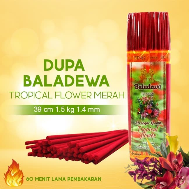 Dupa/ Hio Wangi Harum Baladewa 39 cm 1.5 Kg 1.4 mm Tropical merah