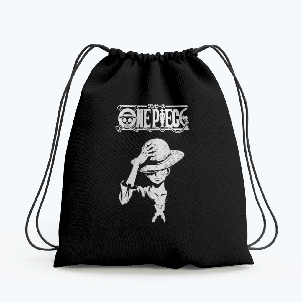 Tas Serut Anime Stringbag Pria Wanita Motif Anime Series One Piece