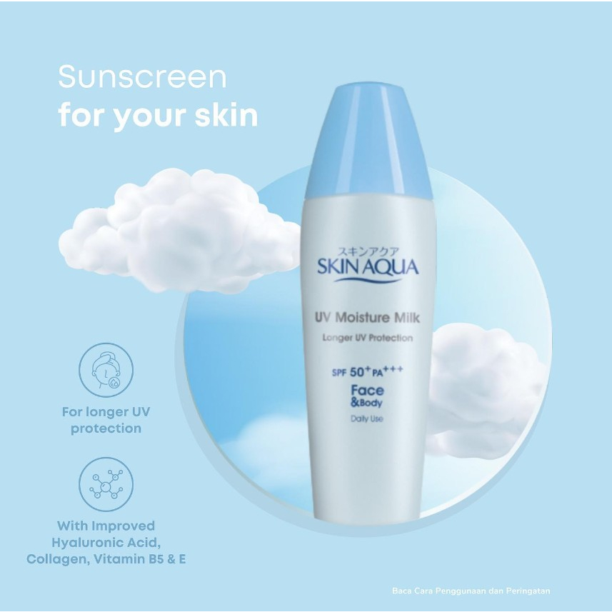 [BPOM] Skin Aqua UV Moisture Milk SPF50 40gr (Biru) / Skin Aqua SunScreen / Sun Block / MY MOM