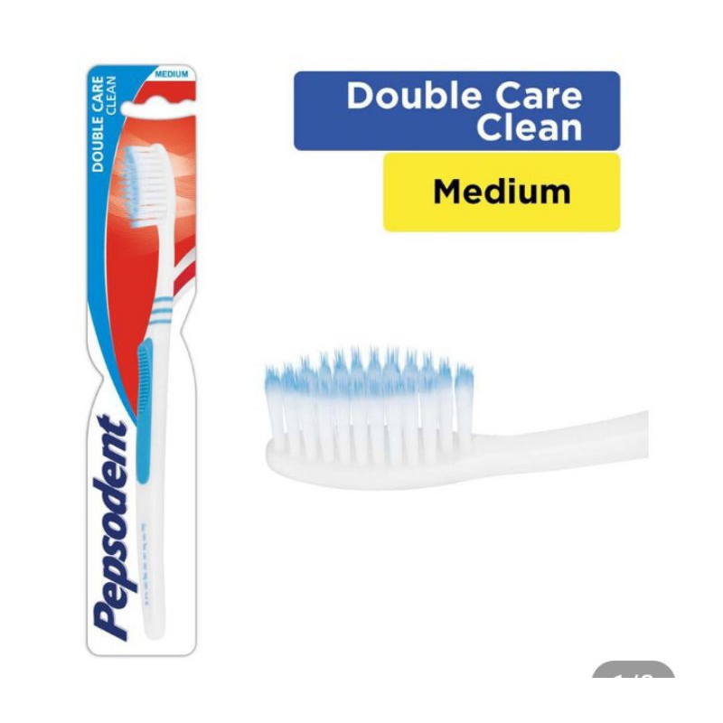 Pepsodent sikat gigi double care medium