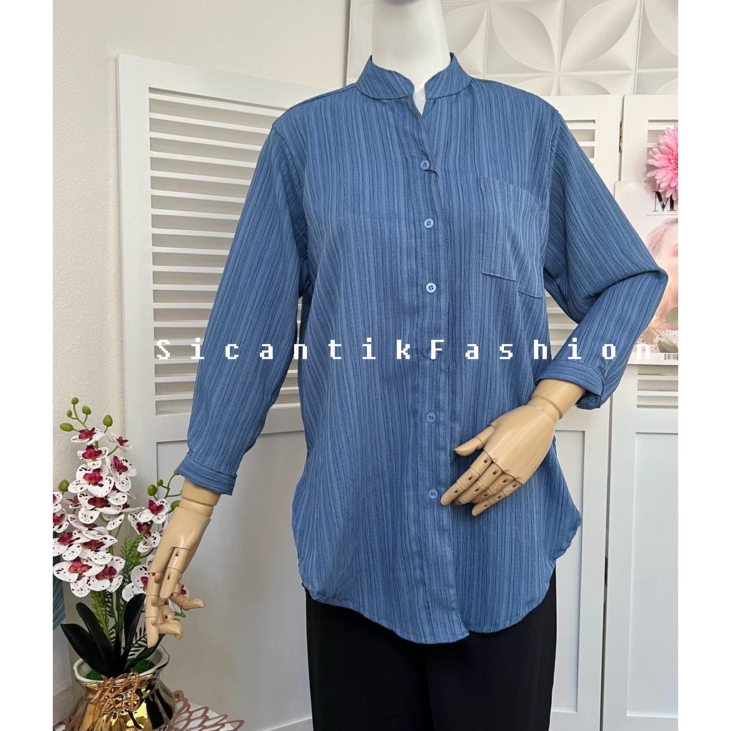 Kemeja Wanita Oversize / Kemeja Pocket / Kemeja Ladycrush / Shirt Wanita