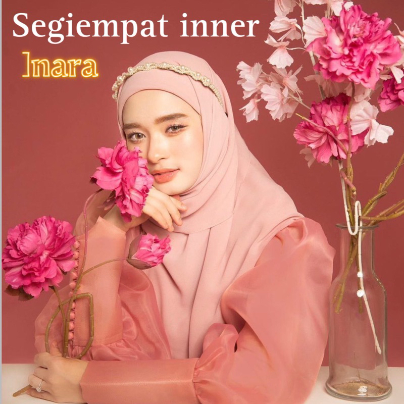 ALGHANI - HIJAB SEGIEMPAT INSTAN 2 LAYER PLUS INNER 2IN1 CERUTY BABYDOLL SEGITIGA INSTAN INNER CERUTY BABYDOLL 120CM X 120CM