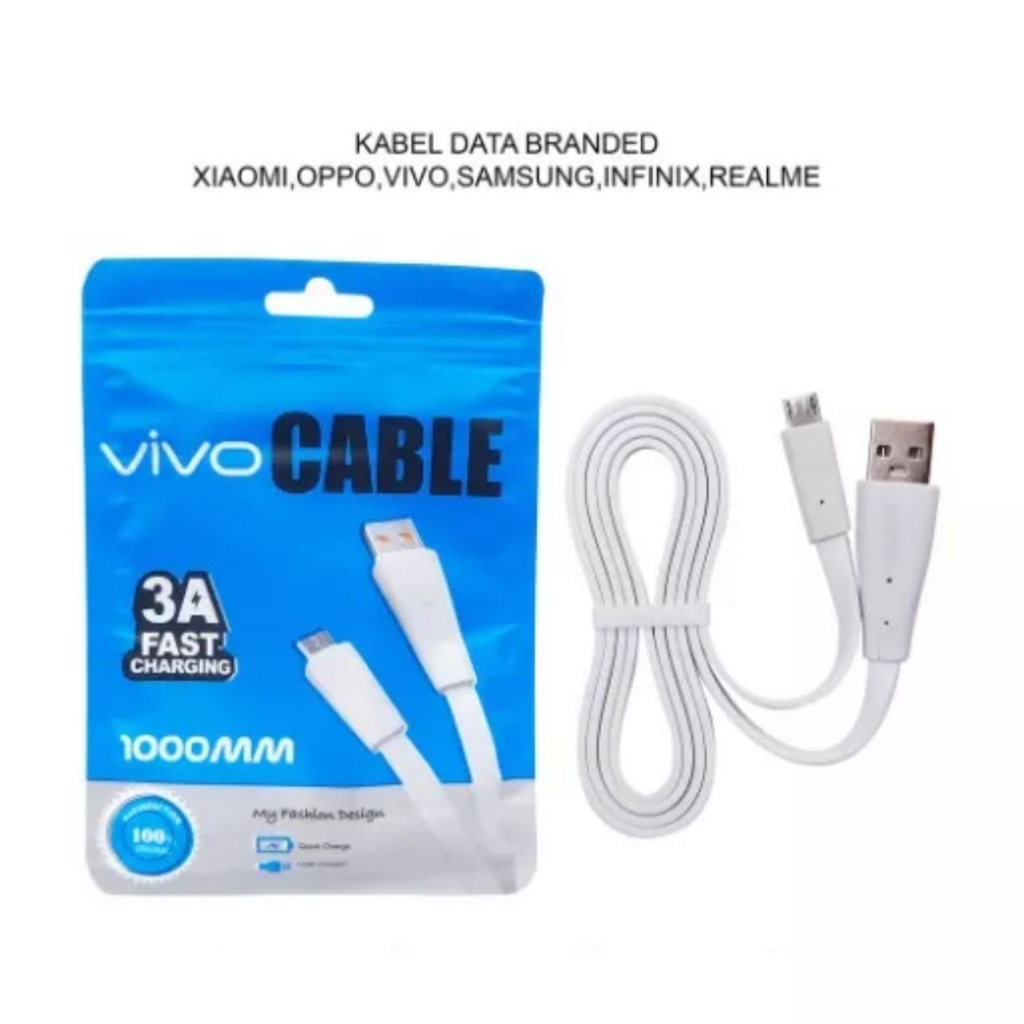 VOOC&amp;FAST CHARGING TYPE C / MICRO - KABEL DATA BRAND KC2 ORIGINAL ALL MERK - White_Cell