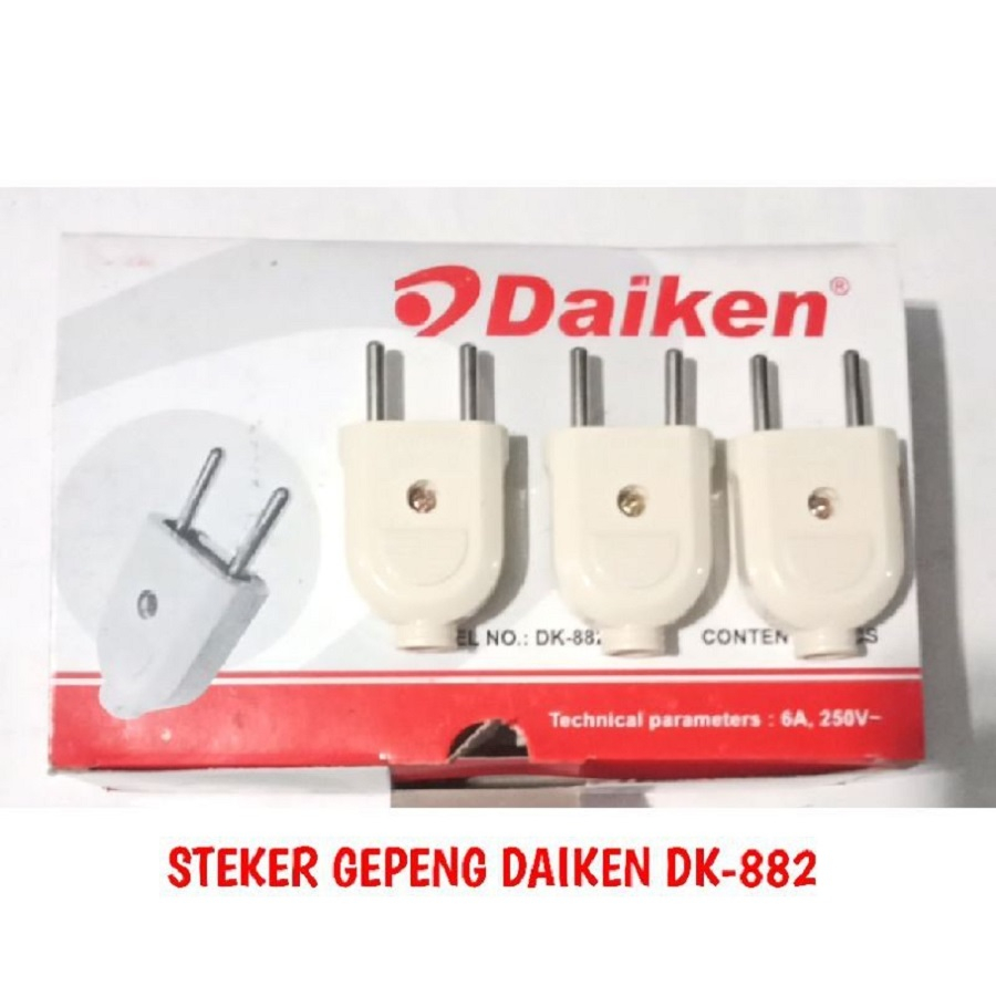 Colokan Listrik Steker Pipih Gepeng Daiken DK882 DK 882 Sambungan Kabel