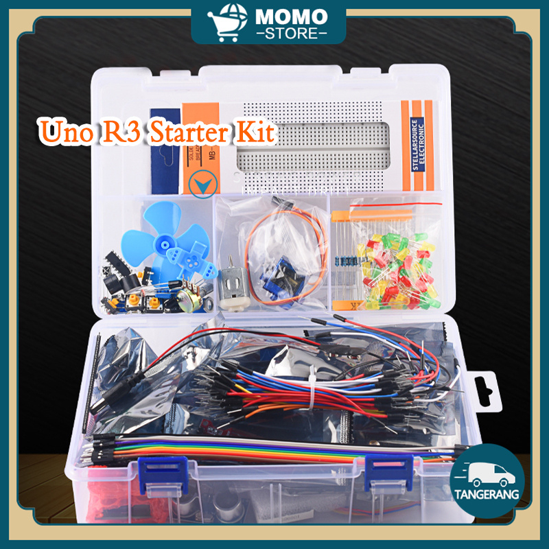 Kit Arduino UNO R3 / Arduino Starter Kit Lengkap / Arduino UNO Paket Lengkap Pemula