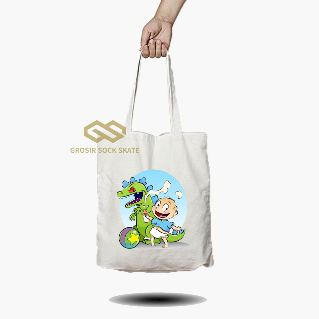 TOTE BAG KANVAS MOTIF KARTUN MICKEY MOUSE