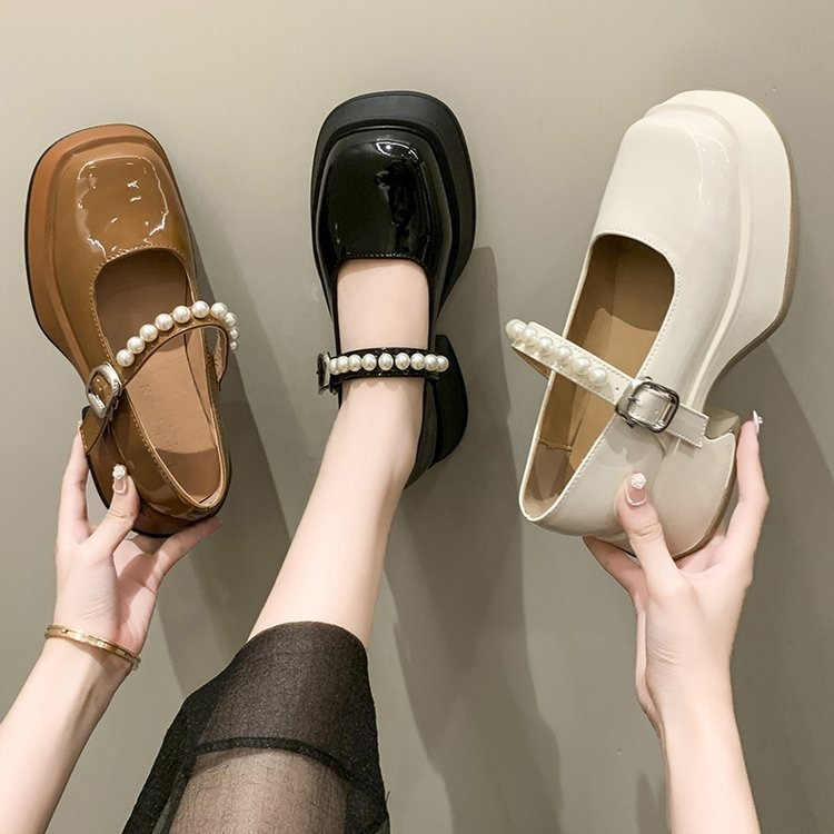 Sepatu Kerja Wanita Polos Sepatu Platform Simple Cewek Kasual Spatu Loafers Perempuan Import Casual Look Women Boots SK-034