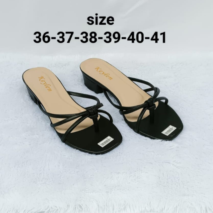 Sandal Wanita Terbaru Sandal Teplek Tali Hak 3 Cm Via VR 916