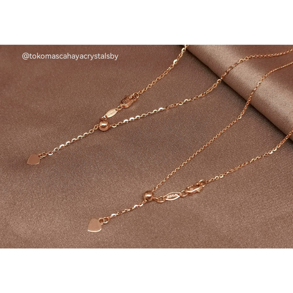 Kalung Rose Gold Serut Emas kadar 17k 75% 750