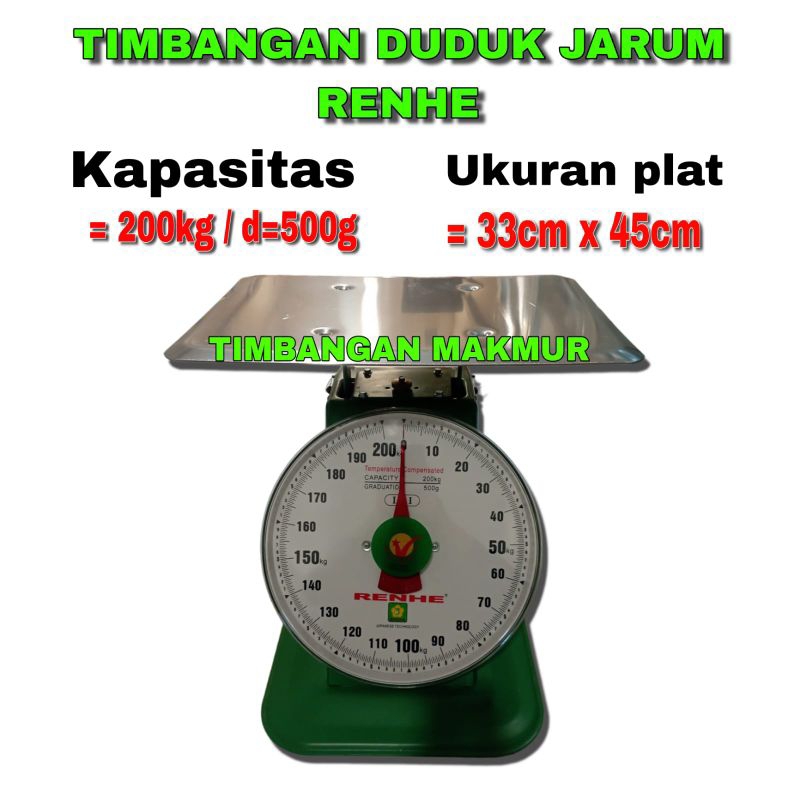 Timbangan Duduk Jarum RENHE RENKMHE Kapasitas 200kg