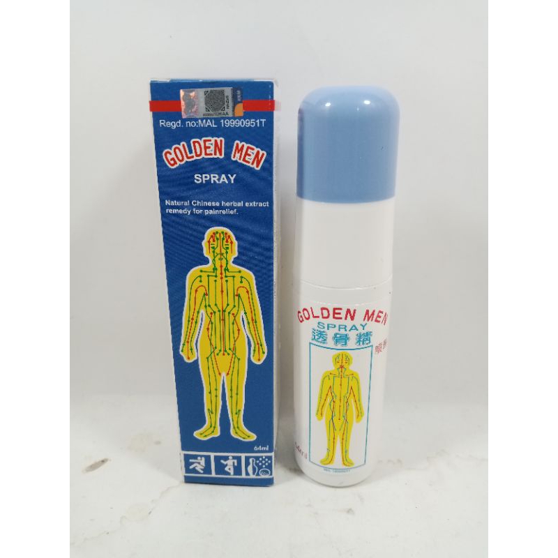 Golden Men Spray 64ml Shu Jin Huo Xie Jing Minyak Gosok Rematik, Nyeri Otot, Sakit Pinggang Import