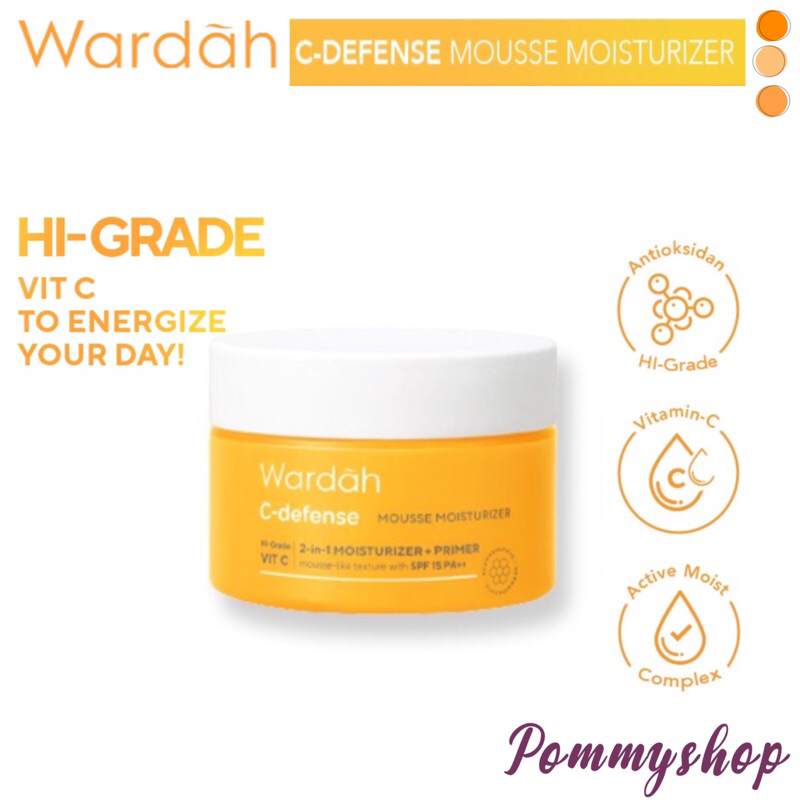 Wardah C-Defense Mousse Moisturizer 30g | Pelembab Wajah