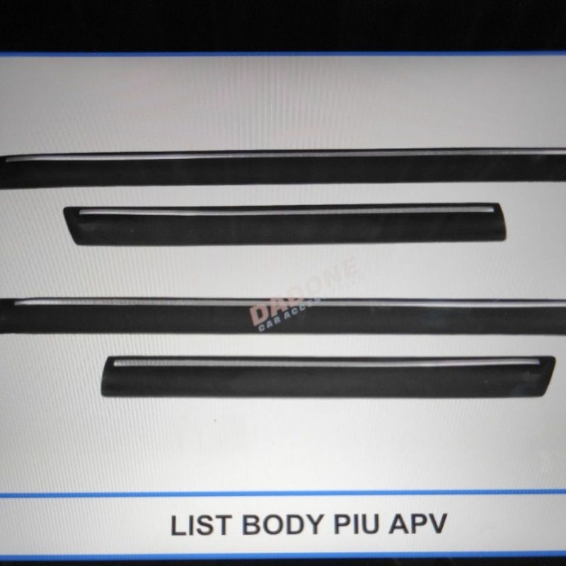 lis body bodi samping mobil suzuki apv hitam lis chrome crome tempel
