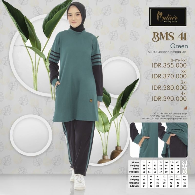 BAJU OLAHRAGA MUSLIMAH BMS 41 BY BELIEVE