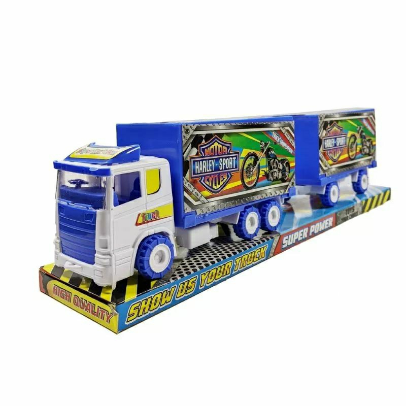 MAINAN ANAK MOBIL BOX GANDENG PULLBACK/MAINAN TRUK BOKS PINTU BUKA TUTUP MURAH