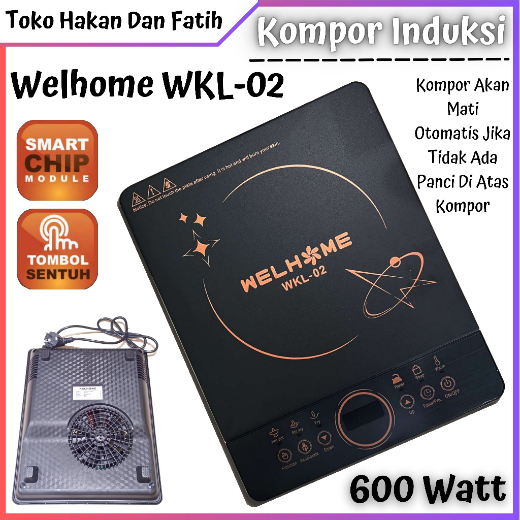 MURAH~Kompor Listrik Induksi Ceramic Tombol Sentuh Welhome WKL-02 | Kompor Induksi Elektrik Welhome 