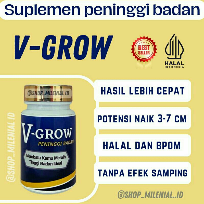 [ TERLARIS ] V-Grow Penambah Tinggi Badan Ampuh dan Alami