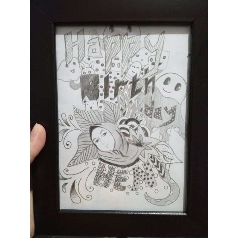 DOODLE ART CUSTOM ART UNTUK KADO