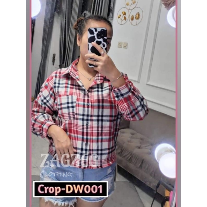 Atasan Kemeja Wanita Kemeja Crop Flanel Crop Wanita Outer Kemeja Batwing Tamara Kemeja Oversize Kemeja Flannel Kotak Kotak Kemeja Tartan Crop Top Murah