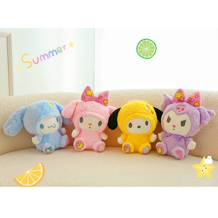 MAINAN BONEKA CINNAMOROLL MELODY KUROMI POCHACCO DOG BULAN BINTANG STAR MOON PLUSH